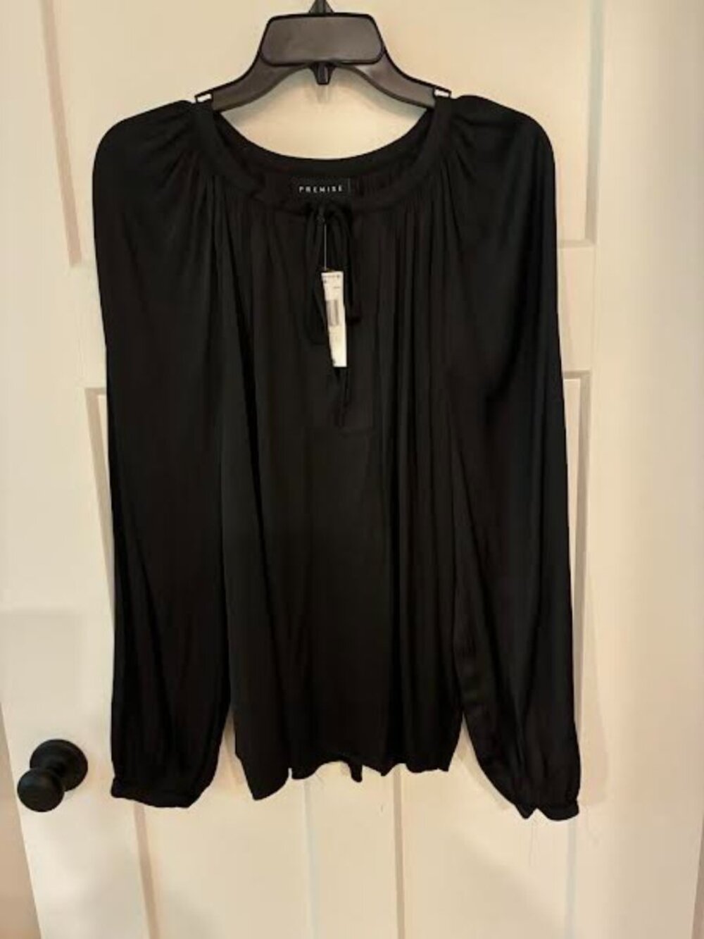 Premise, satin like sheen material, XL, Black